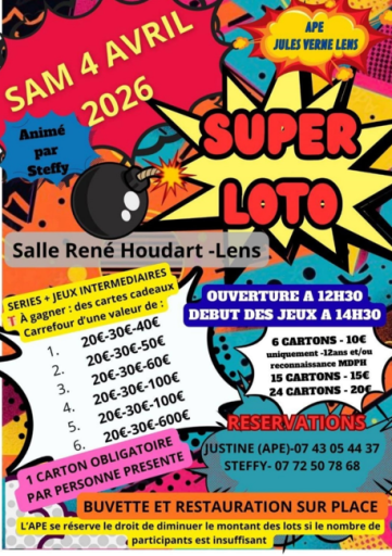 Super loto de l’APE Jules Verne