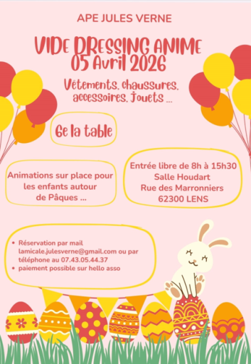 Vide dressing de l’APE Jules Verne